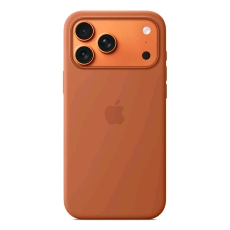 Apple iphone 17 pro max custodia in silicone magsafe terracotta