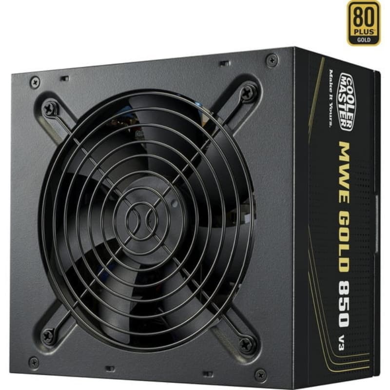 Cooler master alimentatore mwe gold 850 v3, 850w 80+gold non modulare atx 3.1 ventola 120mm, gar 5 a