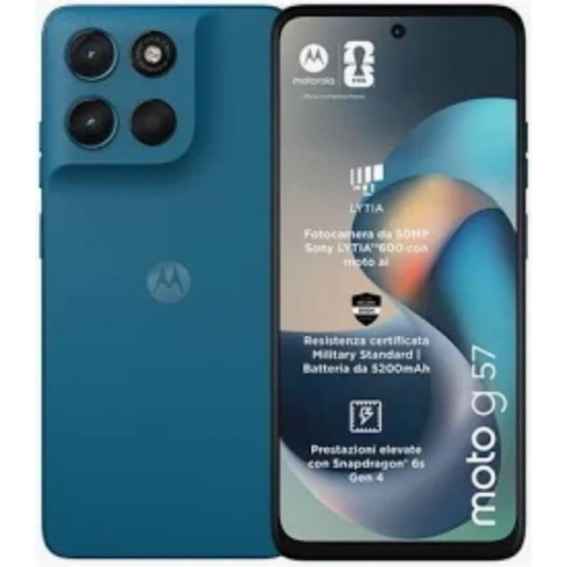 Motorola moto g57 5g dual sim 6.72 octa core 256gb ram 8gb 5g italia corsair green business edition