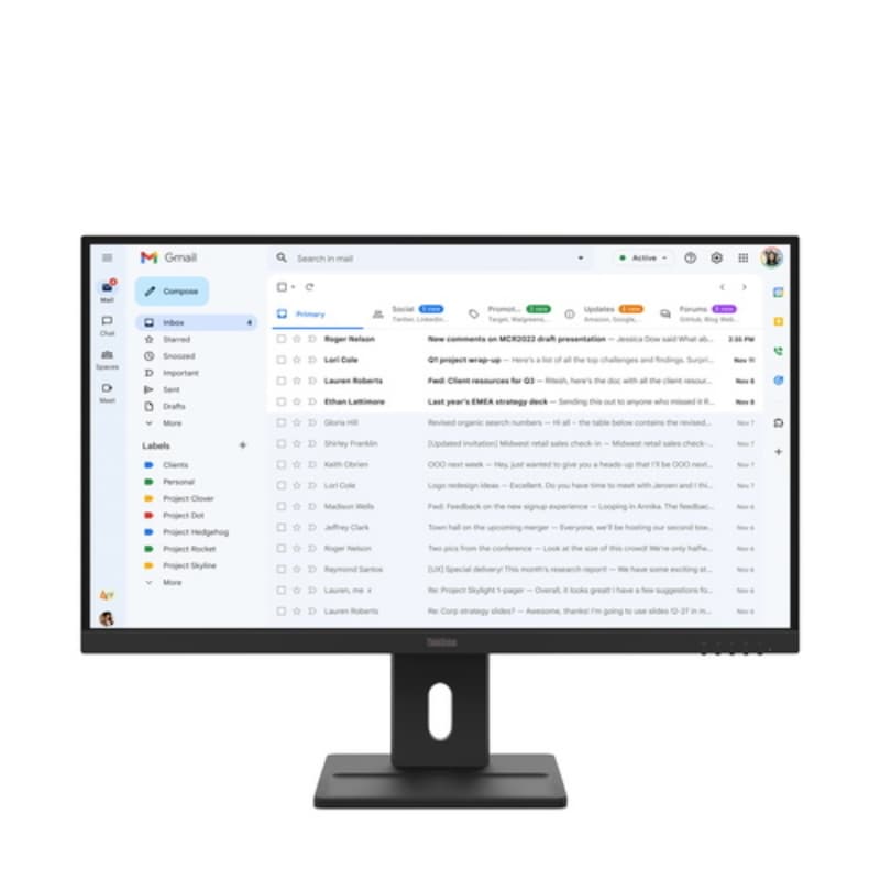 Lenovo monitor 27 led ips 16:9 fhd 6ms 300 cdm, pivot, vga/dp/hdmi, multimediale e27-40