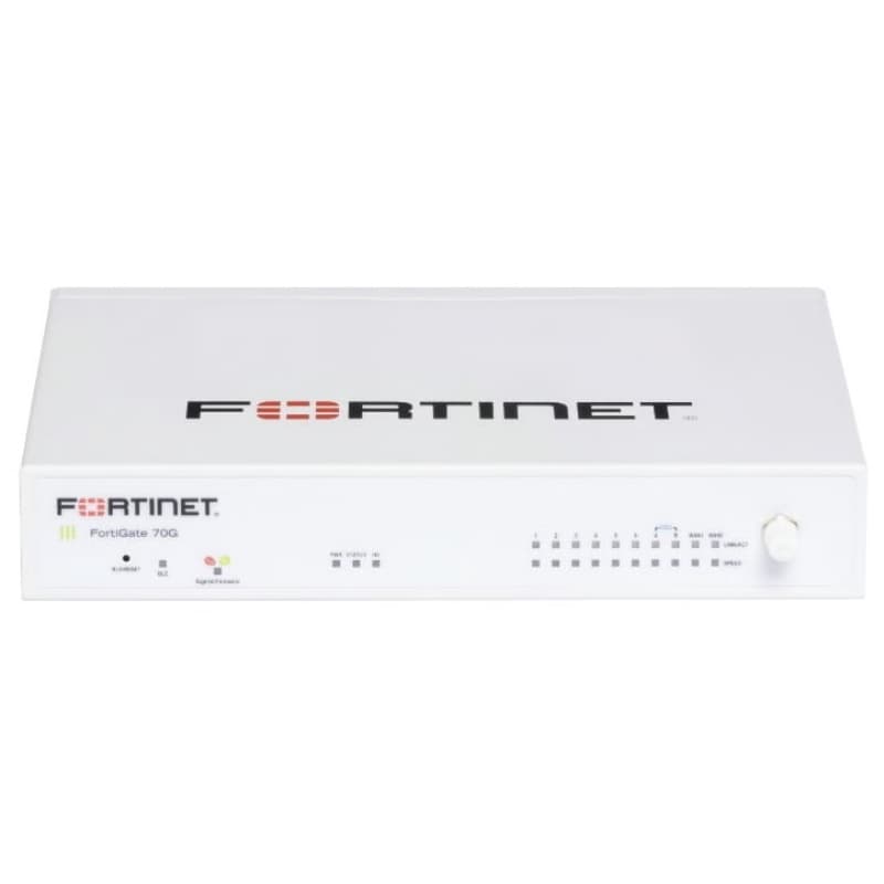 Fortigate-70g con 10 porte ge rj45 (di cui 7 porte interne, 2 porte wan e 1 porta dmz).