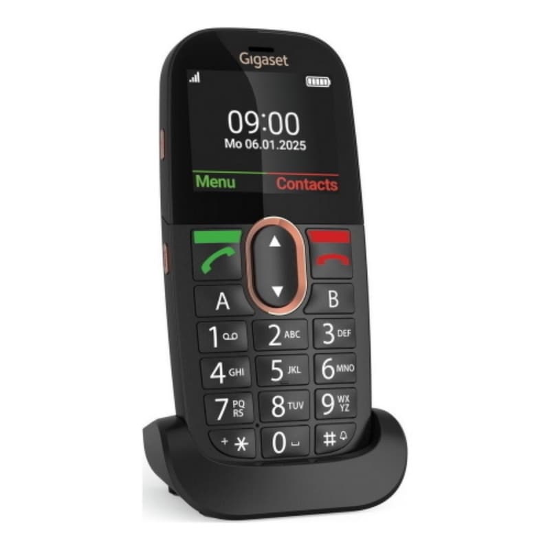 Gigaset gl695 4g 2.31 senior phone easy phone tasti grandi tasto sos chiamata rapida 5 audio potenziato compatibile con apparecchi acustici nero