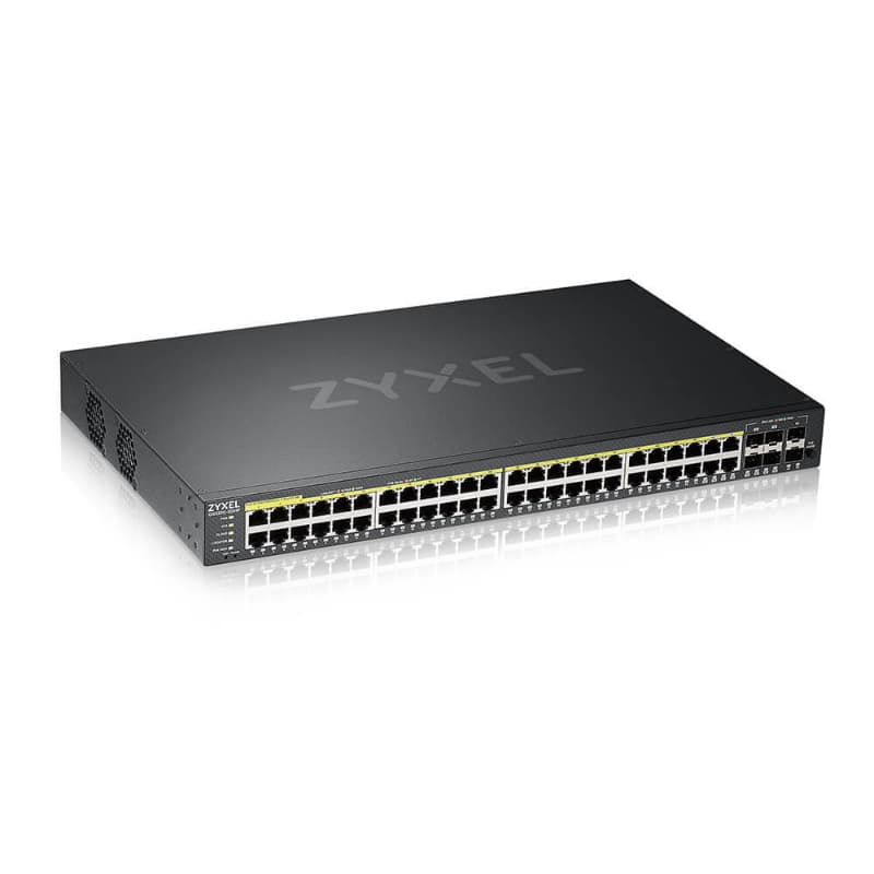Zyxel switch managed layer 3 lite, 44x gb poe 375w, 6 sfp, desktop/rack, nflex