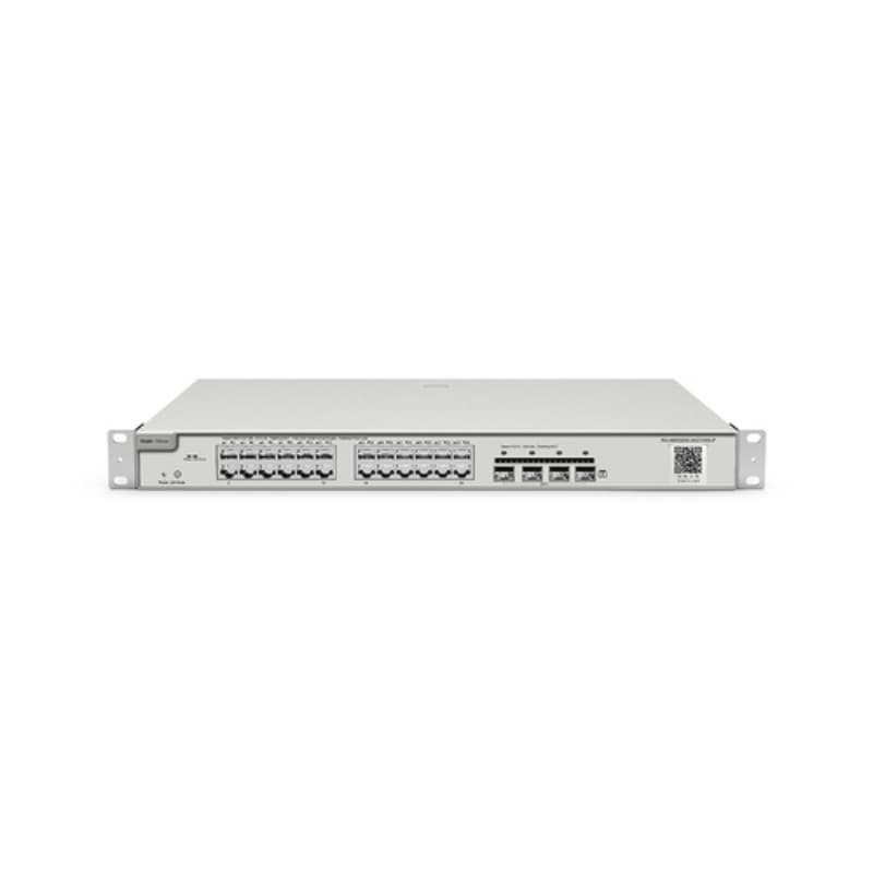 Reyee cloud switch managed gigabit l2, 24 porte gigabit rj45, 4 slot sfp+ 10g, 19 rack mount