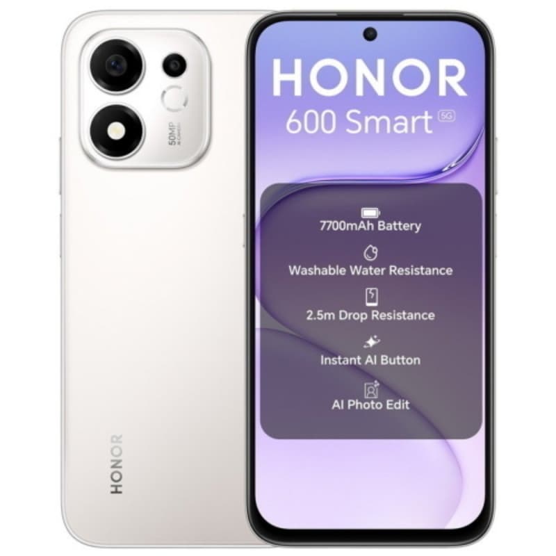 Honor 600 smart 5g dual sim 6.87 octa core 128gb ram 4gb 5g tim meteor silver