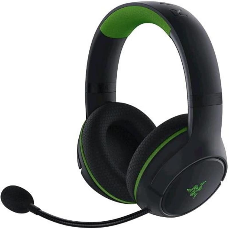 Razer kaira cuffie wireless per xbox series x / s + xbox one + pc (triforce in titanio da 50 mm microfono cardioide selettore eq preimpostata) nero/verde