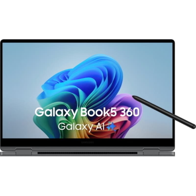 Samsung galaxy book5 360 copilot+ pc 15.6 touch screen intel core ultra 7 256v ram 16gb-ssd 512gb nvme-intel arc graphics 140v-wi-fi 7-win 11 prof grigio