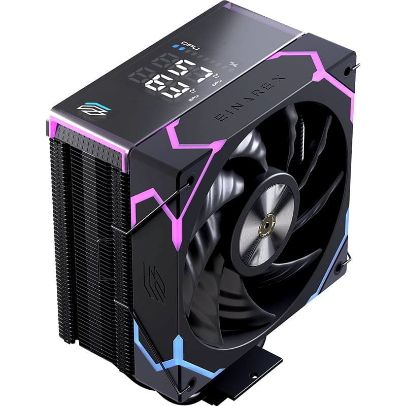 Einarex dissipatore aria glide g100 rgb bk lga 1150>1851 amd am4>am5 display