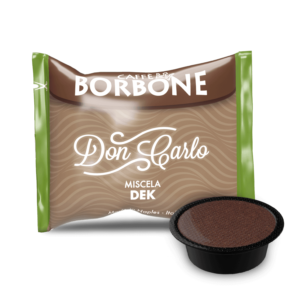 CAFFÈ BORBONE DON CARLO - MISCELA VERDE / DEK - DECAFFEINATO - Box 50 CAPSULE COMPATIBILI A MODO MIO da 7.2g