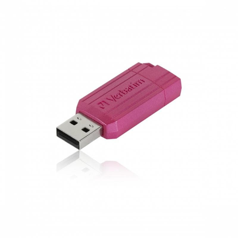 PEN DRIVE 128GB VERBATIM USB 2.0 PinStripe HOT PINK