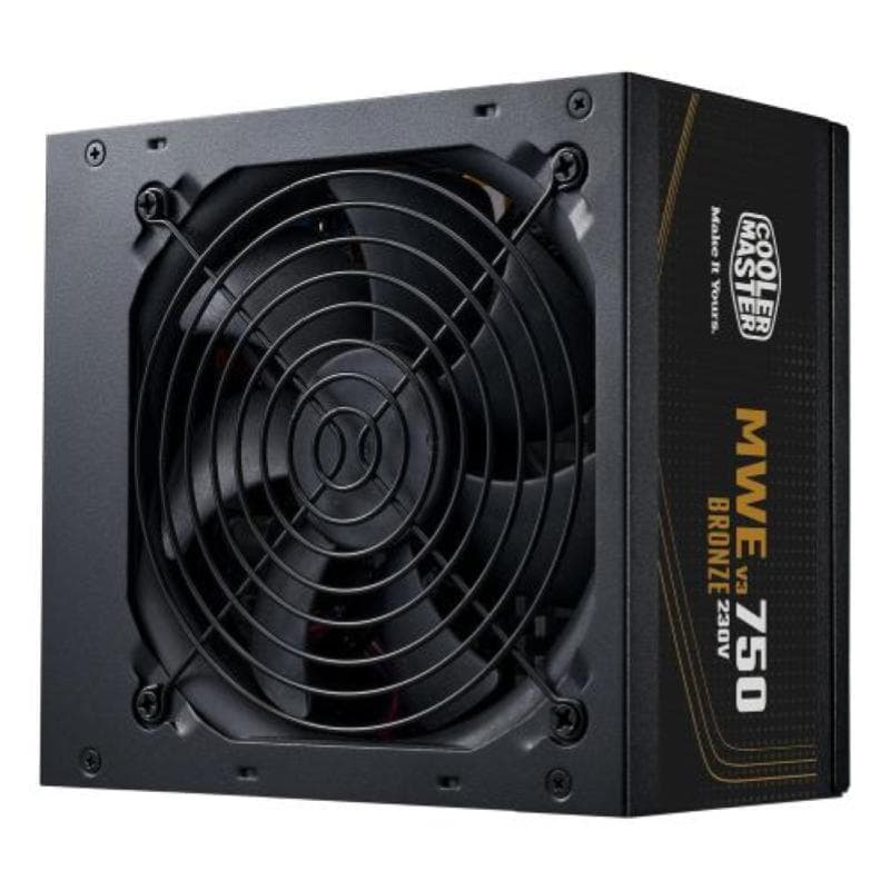 ALIMENTATORE 750W MWE BRONZE V3 80+GOLD FAN 120MM NO MODULARE