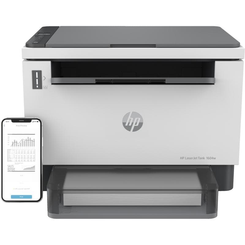 HP MULTIFUNZIONE LASERJET TANK 1604w, 22PPM, USB/WIFI, 3 IN 1