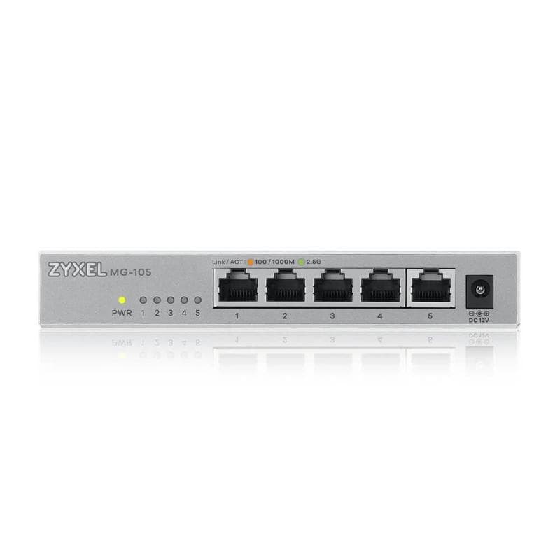 ZYXEL SWITCH XMG-108 UNMANAGED, 5 PORTE 2.5GBE1 PORTA 10GBE SFP+, DESKTOP