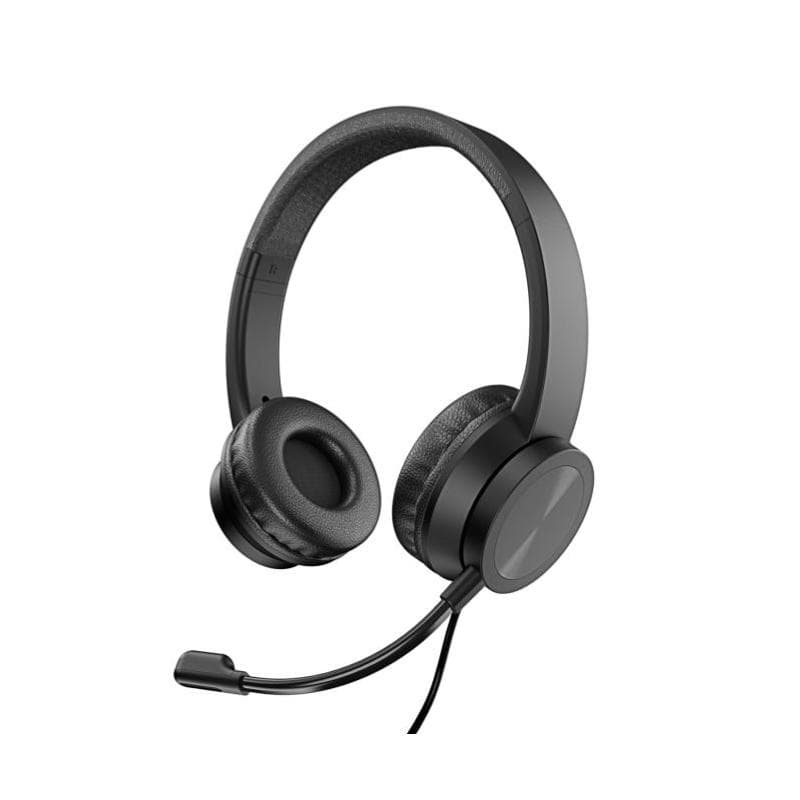 VULTECH CUFFIE CON MICROFONO CON ARCHETTO REGOLABILE, CON FILO USB