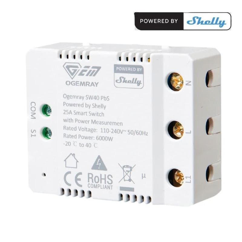 Shelly Ogemray Smart Relay 25A - Rel� intelligente Ogemray 25A