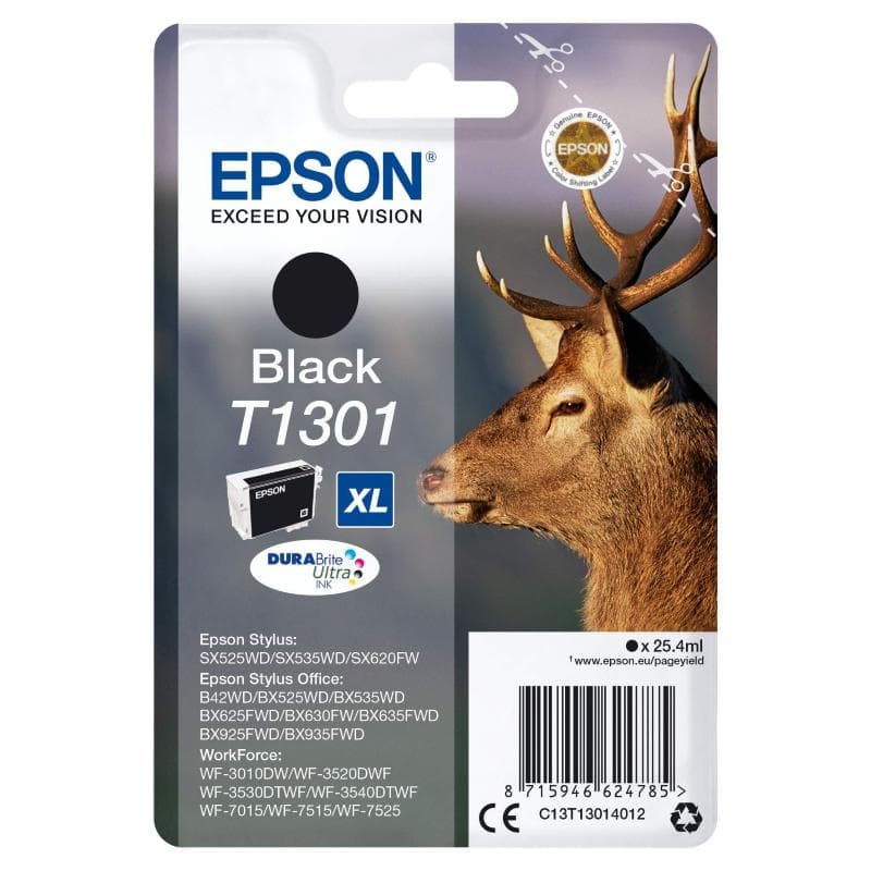 EPSON CARTUCCIA T1301 NERO ORIGINALE - CERVO