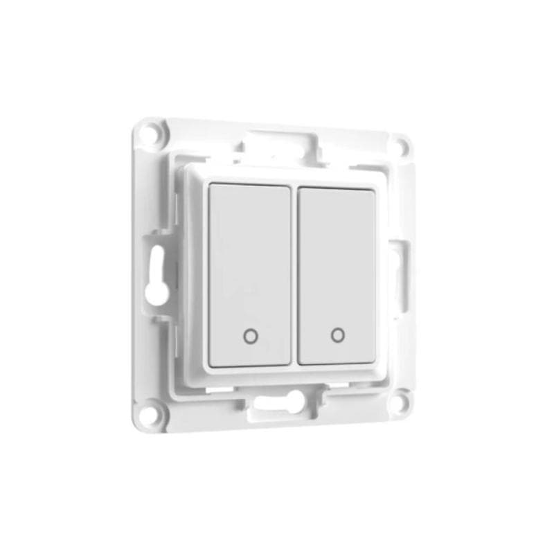 Shelly Wall Switch 2 - Pulsanti filari da parete 2 tasti bianco con supp rel�