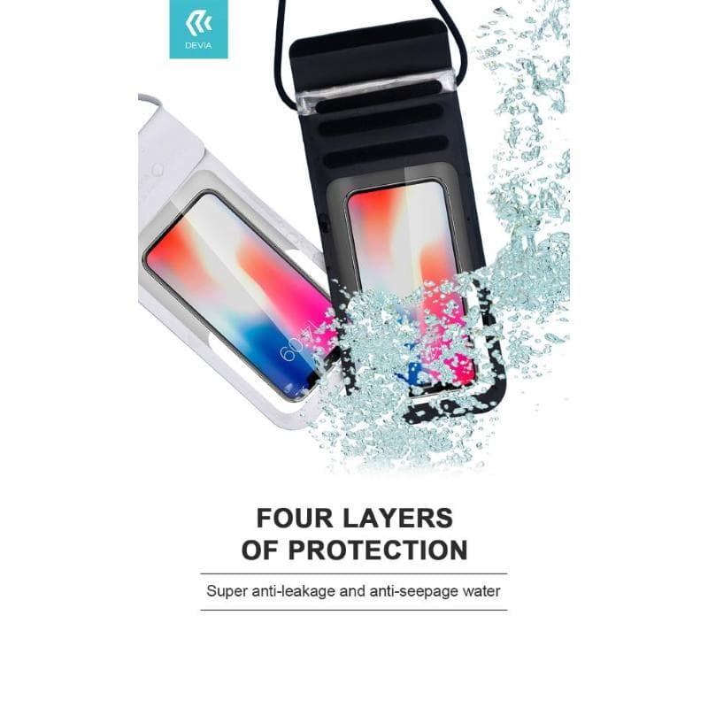 Devia Custodia impermeabile 30 metri per smartphone fino a 6,9 pollici Silver