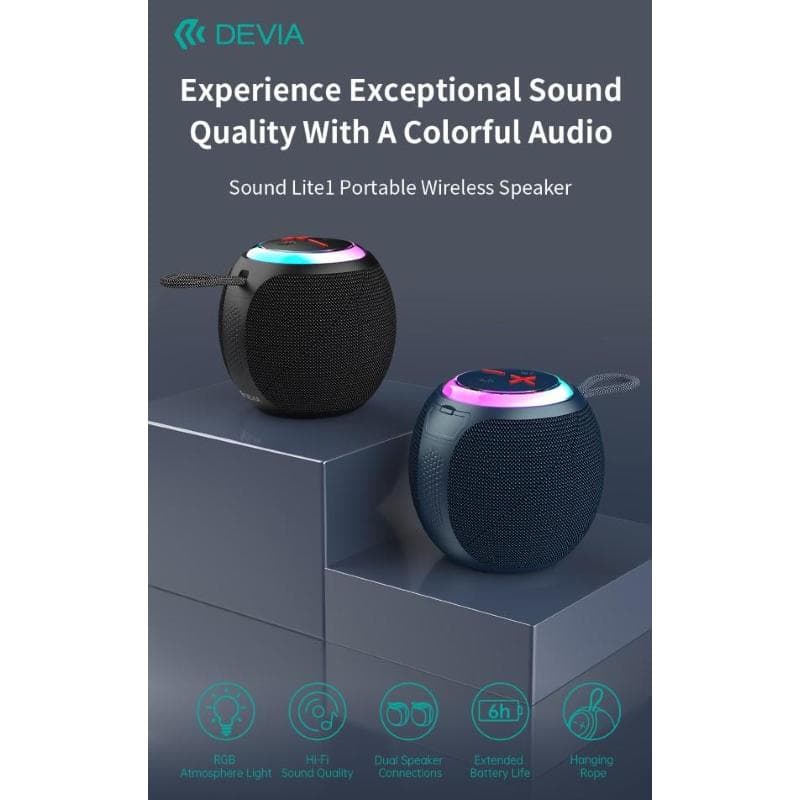 Devia Altoparlane Bluetooth 5.3 EM505 Power 5 watt Blu