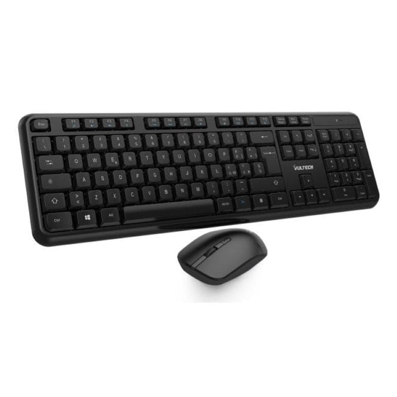 VULTECH TASTIERA E MOUSE BUNDLE, WIRELESS, 1600DPI REGOLABILI 2,4GHZ