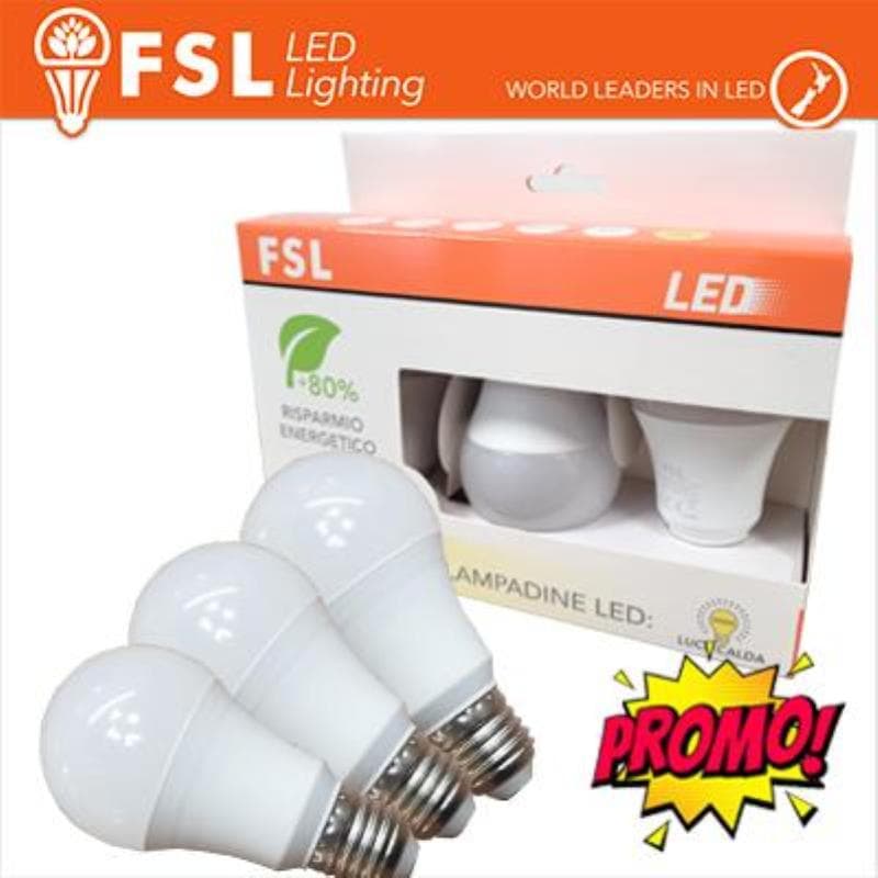 FSL Lampada Goccia: Confezione PROMO 3PACK - 15W 4000K