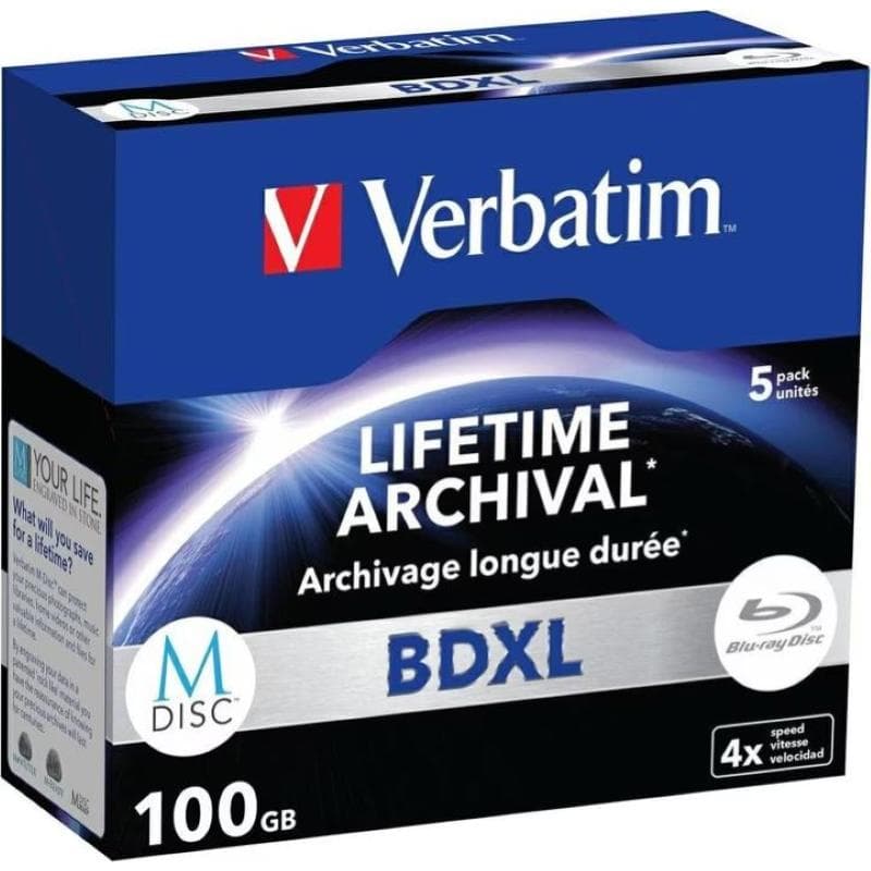 BD-R XL 100GB 4x Jewel 5pz VERBATIM MDisc