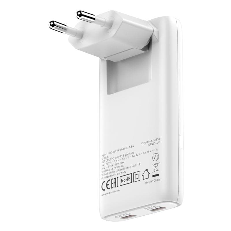Fold �n� Go GaN Charger 65W EU plug White
