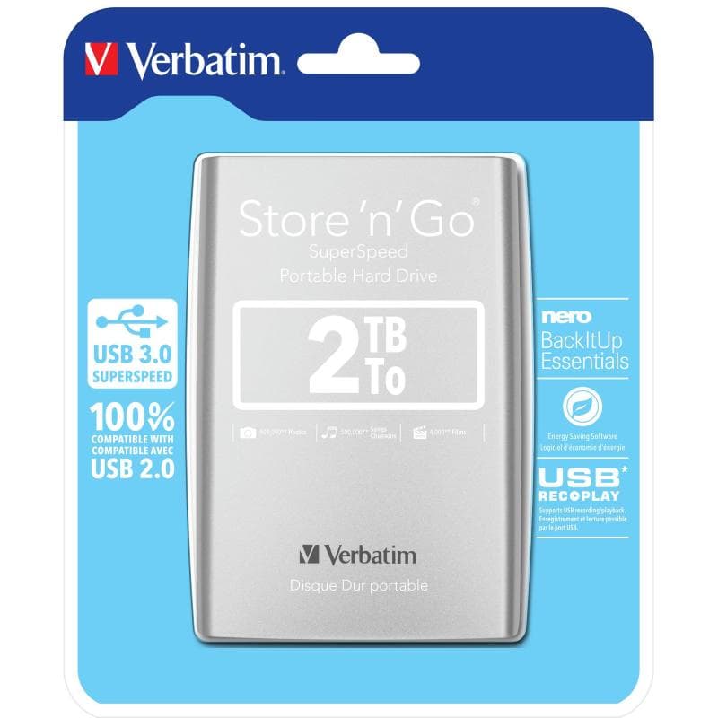 Store�N�Go 2.5" (6.35CM) 2TB USB 3.0 Silver