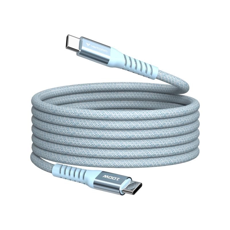Sync & Charge USB-C to USB-C 100W Magnetic 120cm Blue