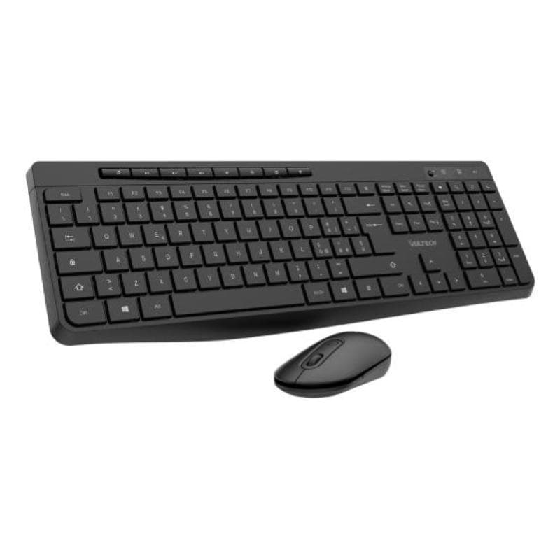 VULTECH TASTIERA E MOUSE BUNDLE, WIRELESS LOW PROFILE, TASTI FUNZIONALI, 1600DPI REGOLABILI 2,4GHZ