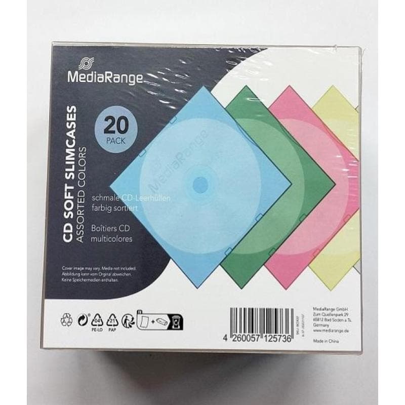 CUSTODIA 5mm in PP SINGOLA CLEAR COLOR QUADRATA Conf.20pz
