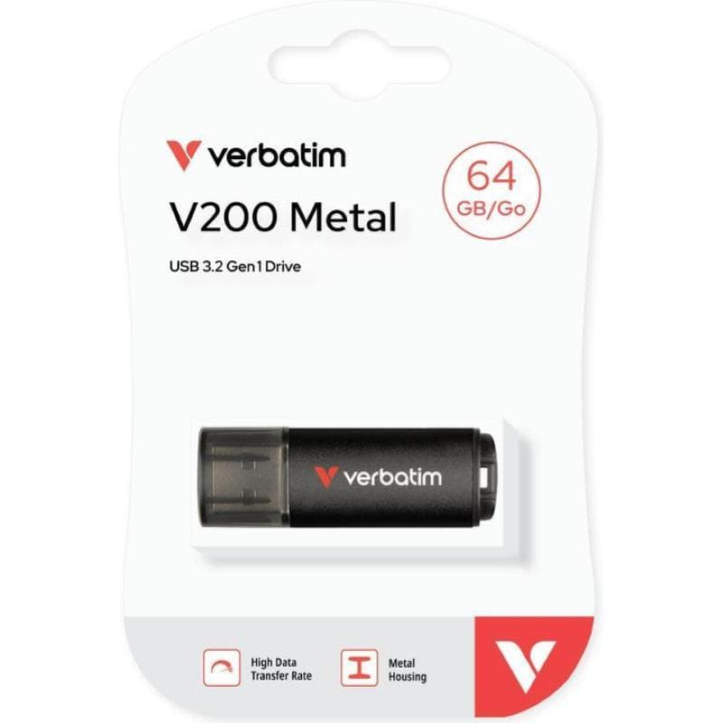 PEN DRIVE 64GB VERBATIM USB 3.2 Gen 1 V200 Metal