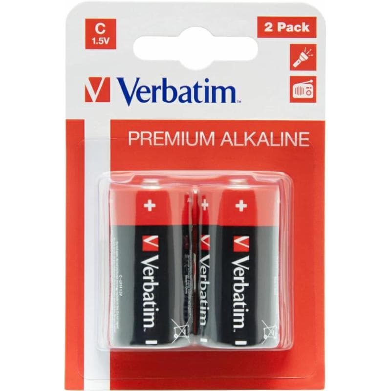 MEZZATORCIA C ALCALINA VERBATIM (MN1400 / LR14 - 2ba) 1.5V