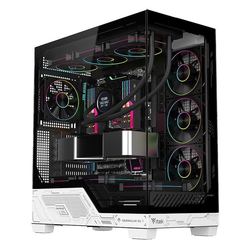 ITEK CASE NEBRALUX 01 GAMING TOWER ATX 4x12CM ARGB FAN 2xUSB3 TYPE-C TEMP GLASS SIDE FRONT PA