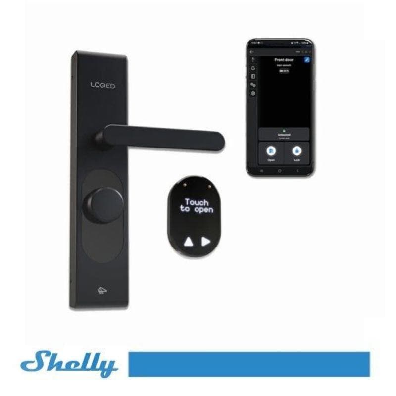Shelly Loqed Smart Lock Black - Serratura Intelligente Touch