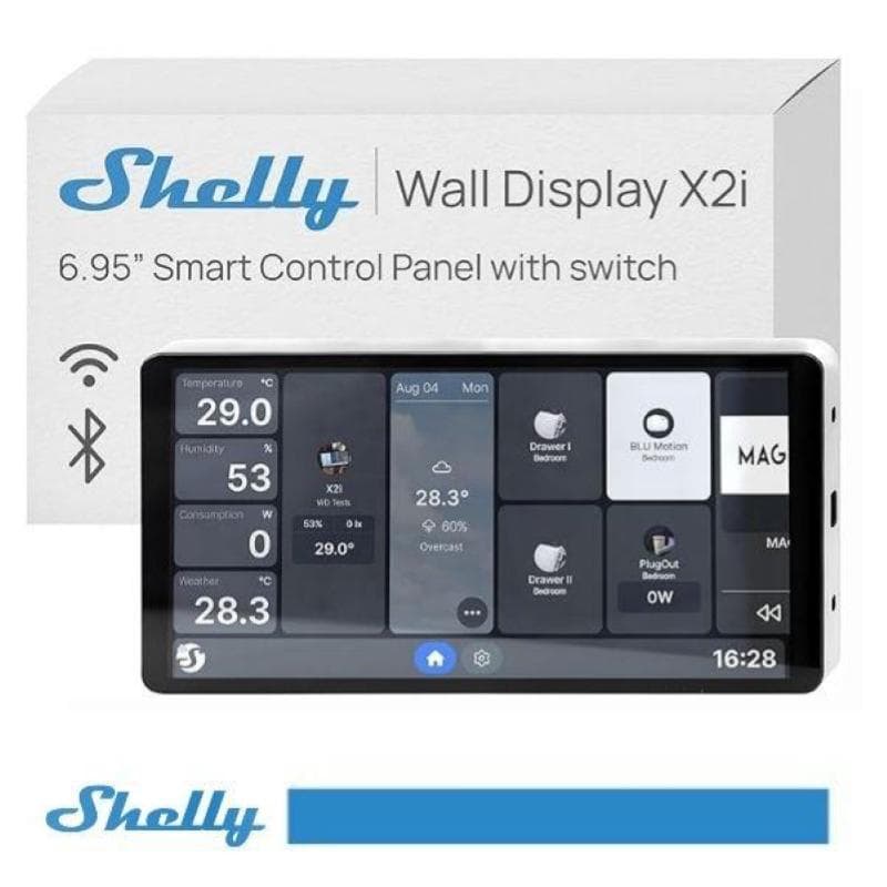 Shelly Wall Display X2i Grigio - 6.9"