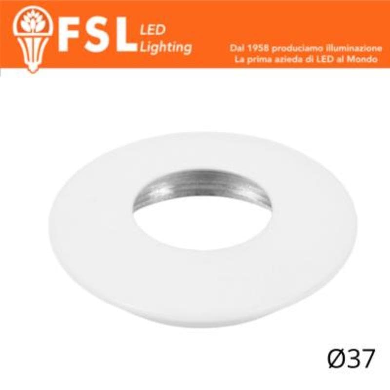 FSL VEGA - Cover Curva per Punto Luce LED - �37 �" Bianco opaco
