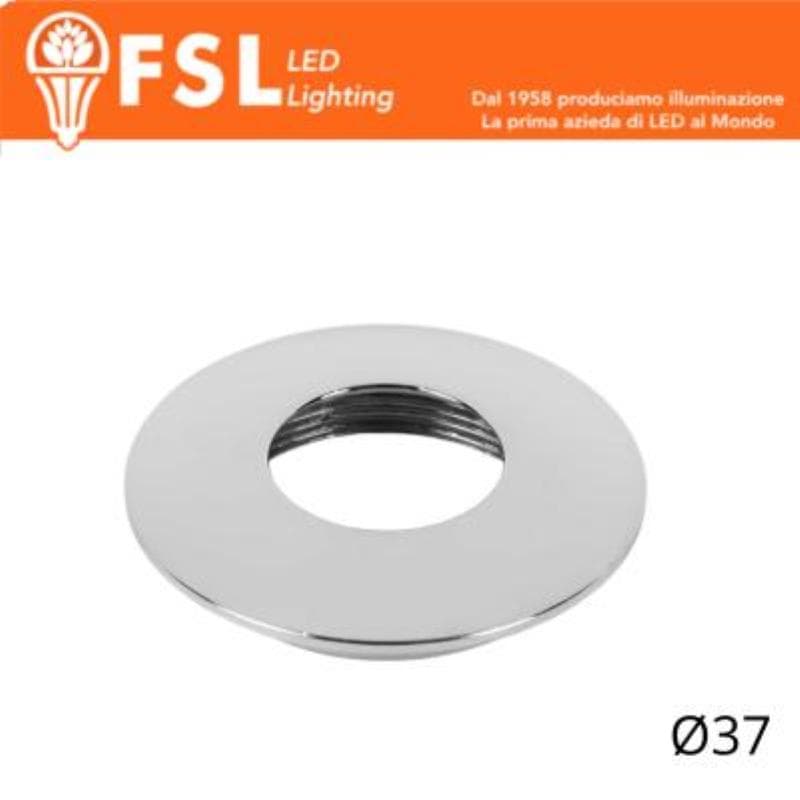 FSL VEGA - Cover Curva per Punto Luce LED - �37 - Cromo