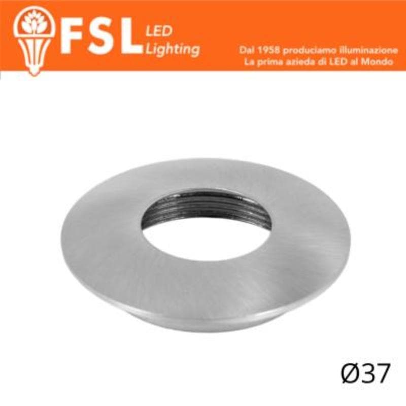 FSL VEGA - Cover Curva per Punto Luce LED - �37 �" Nichel Satinato