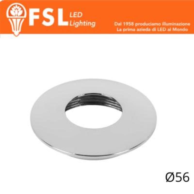 FSL VEGA - Cover Curva per Punto Luce LED - �56 �" Cromo