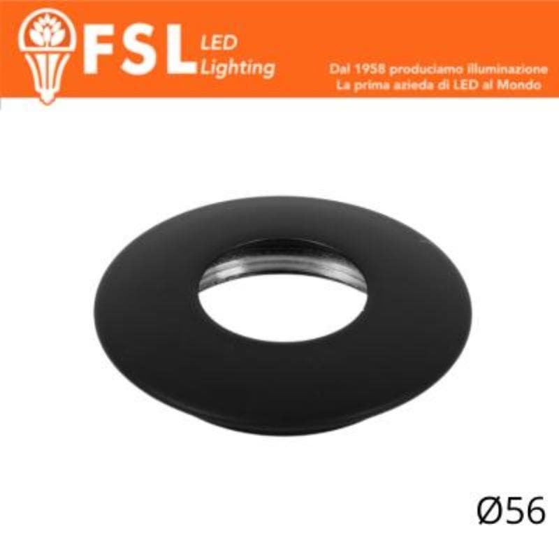 FSL VEGA - Cover Curva per Punto Luce LED - �56 �" Nero
