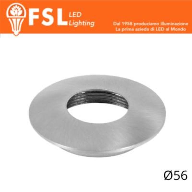 FSL VEGA - Cover Curva per Punto Luce LED - �56 �" Nichel Satinato