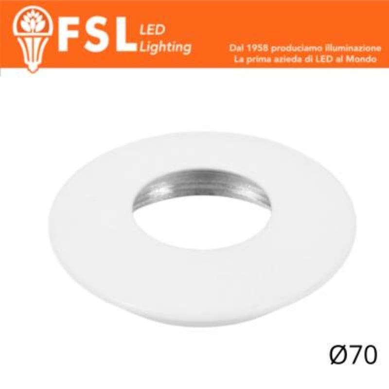 FSL VEGA - Cover Curva per Punto Luce LED - �70 �" Bianco opaco