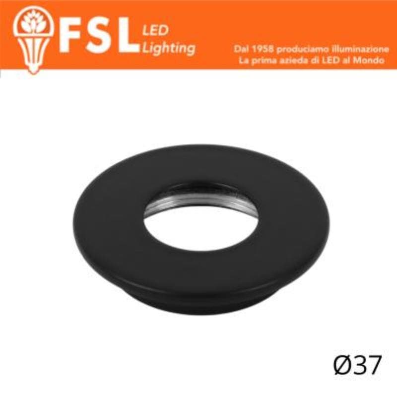 FSL VEGA - Cover Piatta per Punto Luce LED - �37 �" Nero