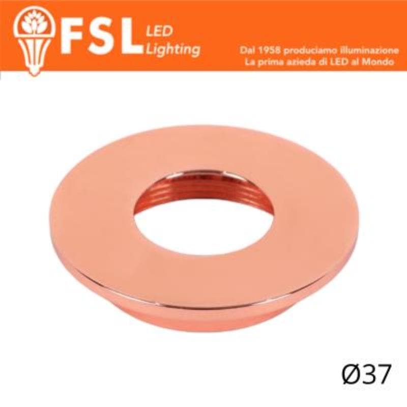 FSL VEGA - Cover Piatta per Punto Luce LED - �37 �" Oro Rosa