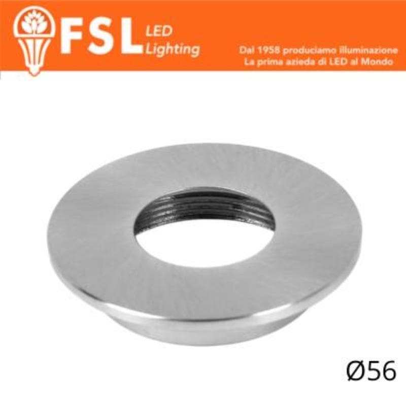 FSL VEGA - Cover Piatta per Punto Luce LED - �56 �" Nichel Satinato