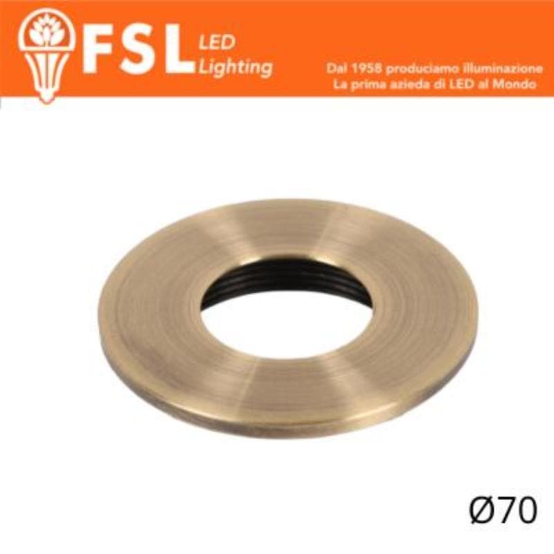 FSL VEGA - Cover Piatta per Punto Luce LED - �70 �" Bronzo