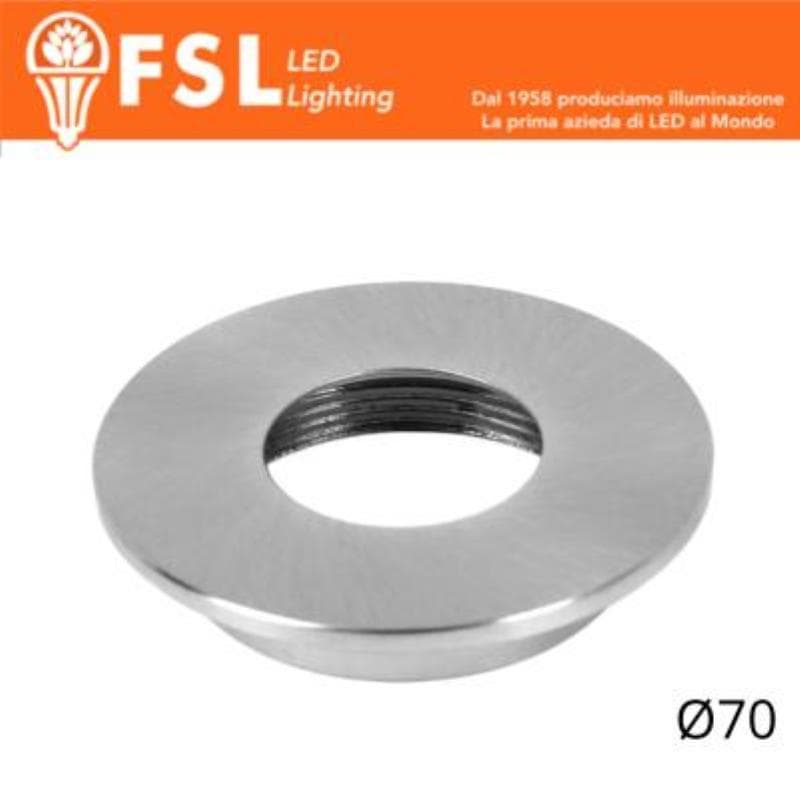 FSL VEGA - Cover Piatta per Punto Luce LED - �70 �" Nichel Satinato
