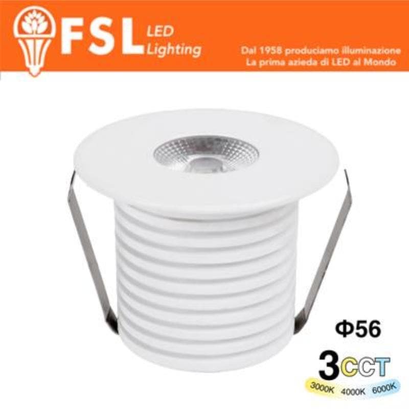 FSL VEGA - Punto luce LED Spotlight - 3W 3CCT - 56*57 - IP20 - Driver Eaglerise