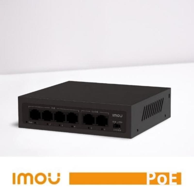Imou Switch PoE Unmanaged SF106P 4 Porte 10/100 Mbps con 2 Uplink �" 45W